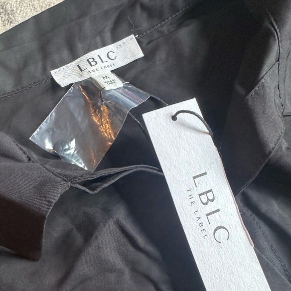 LBLC The Label Amara tie NWT
front collared button down dress black  Size Medium - Picture 6 of 6